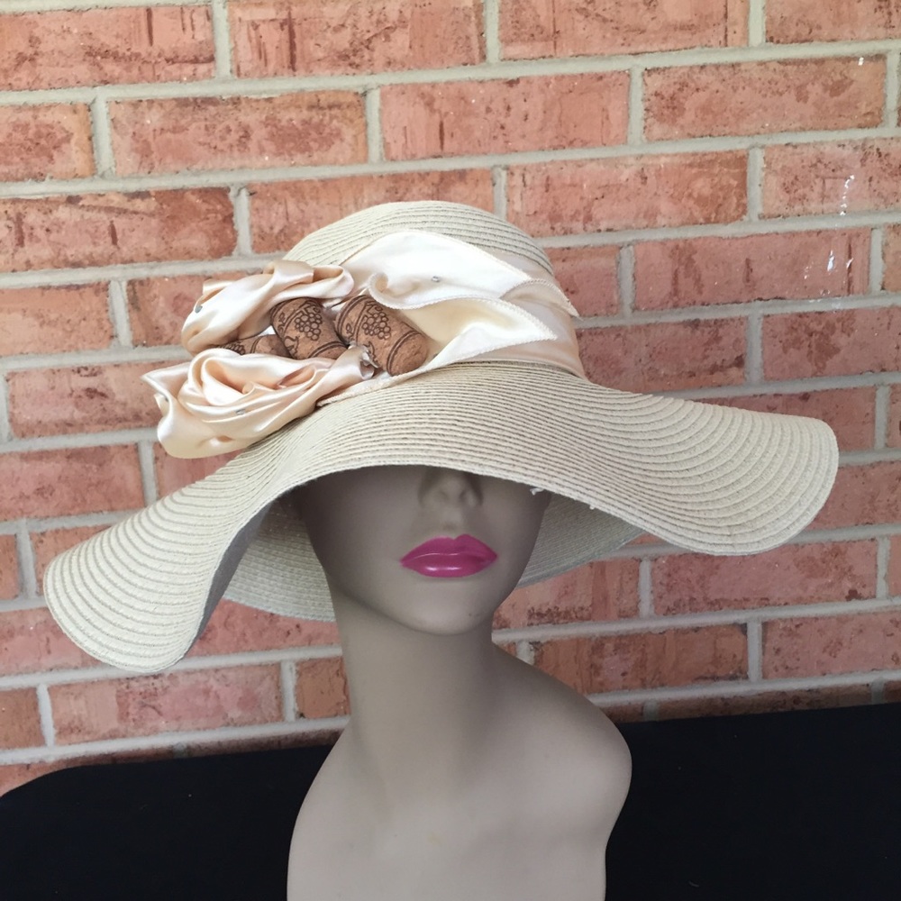 Perfect large flat brimmed wine festival hat